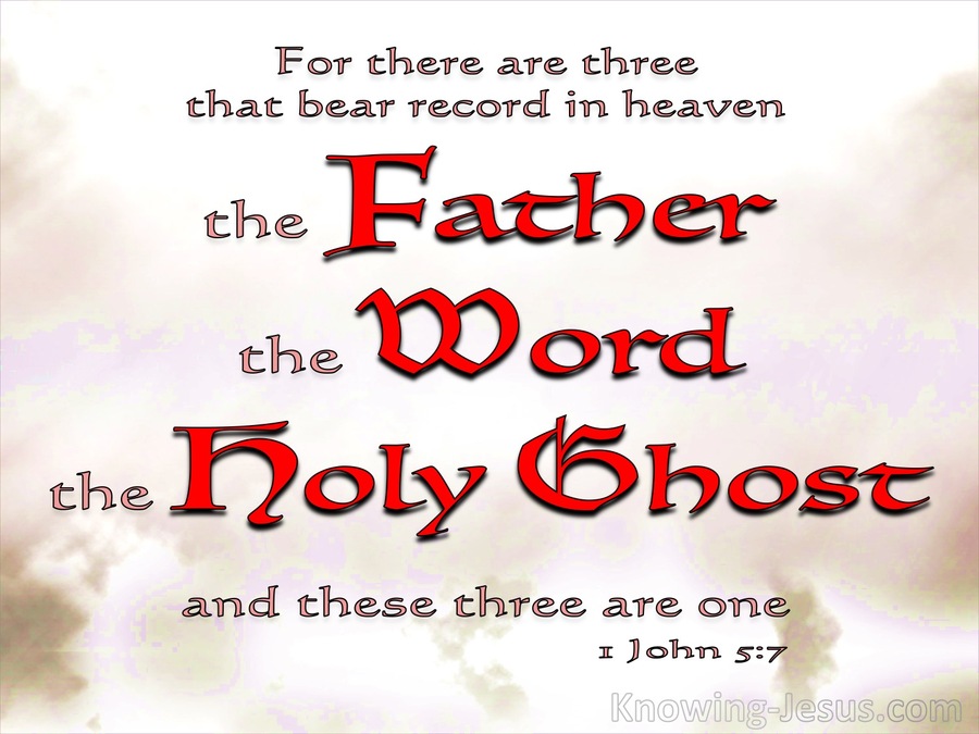 1 John 5:7 These Three Are One (red)